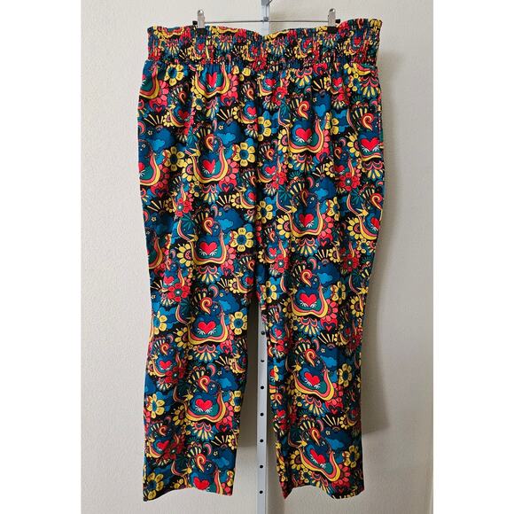 Lucy & Yak Colorful Floral Cropped Pants - Picture 1 of 16